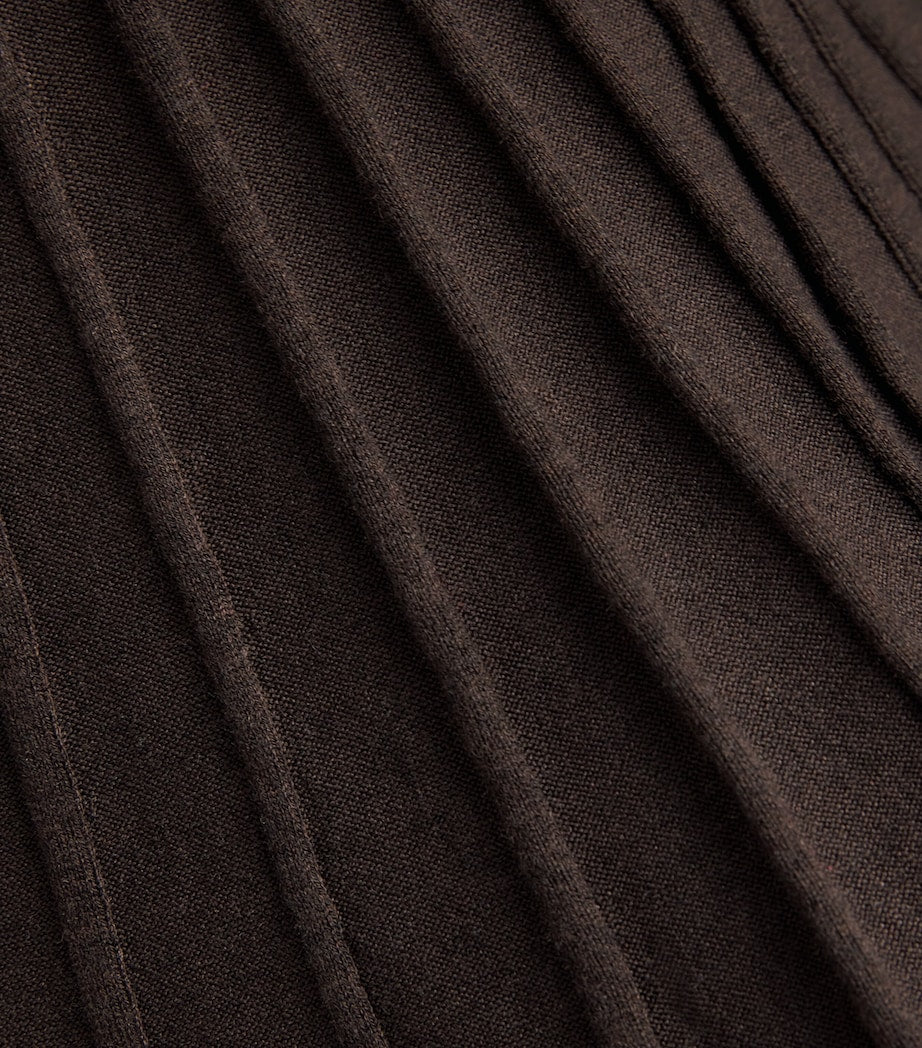 Maje Brown Long-Sleeve Mini Dress