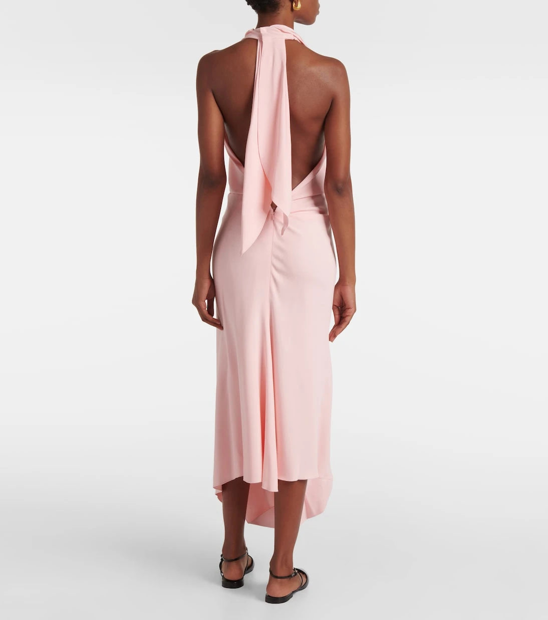 Victoria Beckham - Draped crêpe midi dress