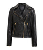 AllSaints Black Leather Dalby Biker Jacket