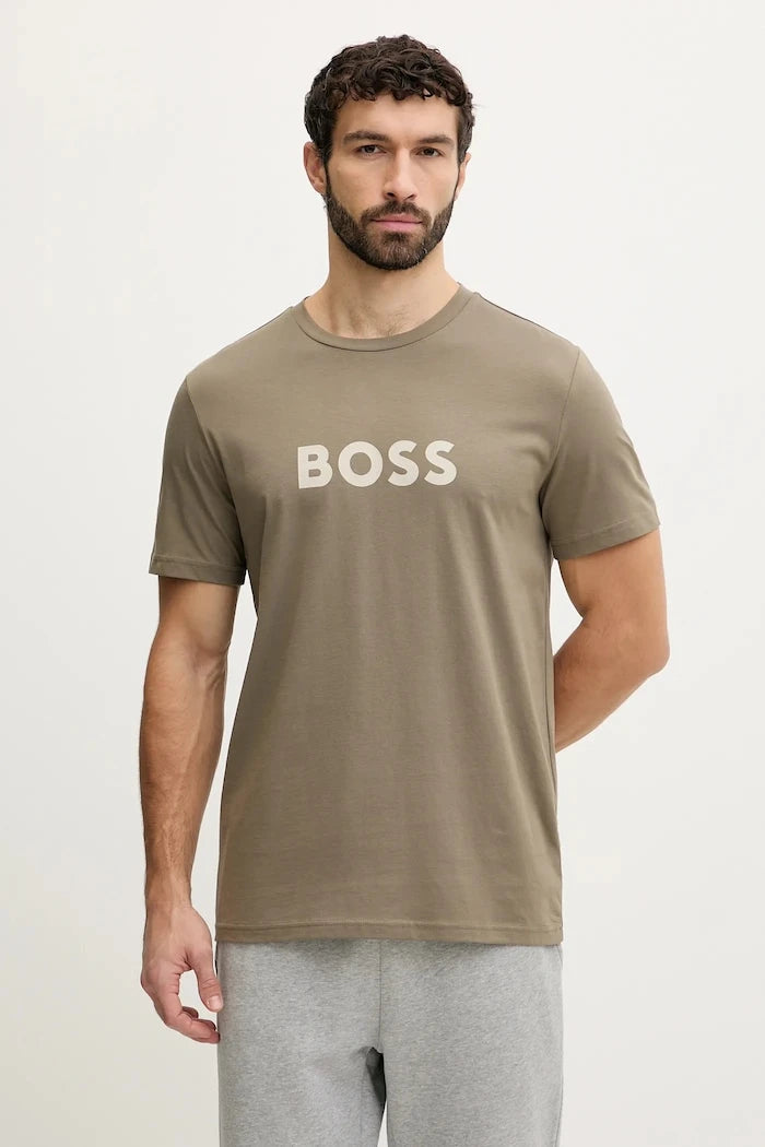 BOSS erkek pamuklu T-Shirt RN