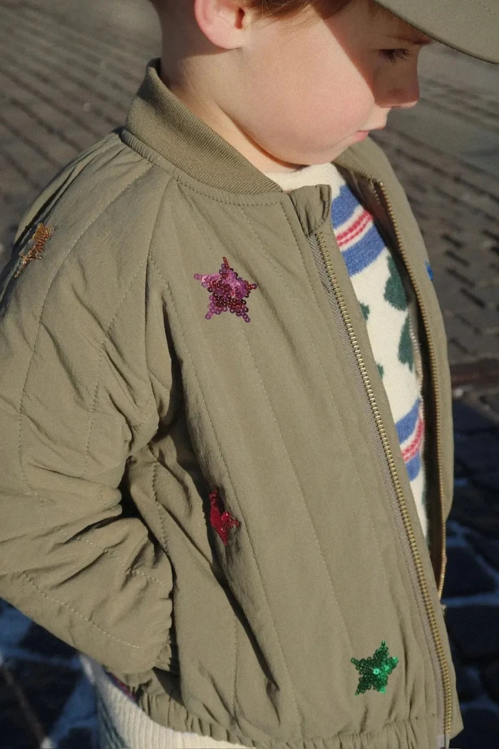 Детско яке бомбър Konges Sløjd JUNO SEQUIN BOMBER JACKET