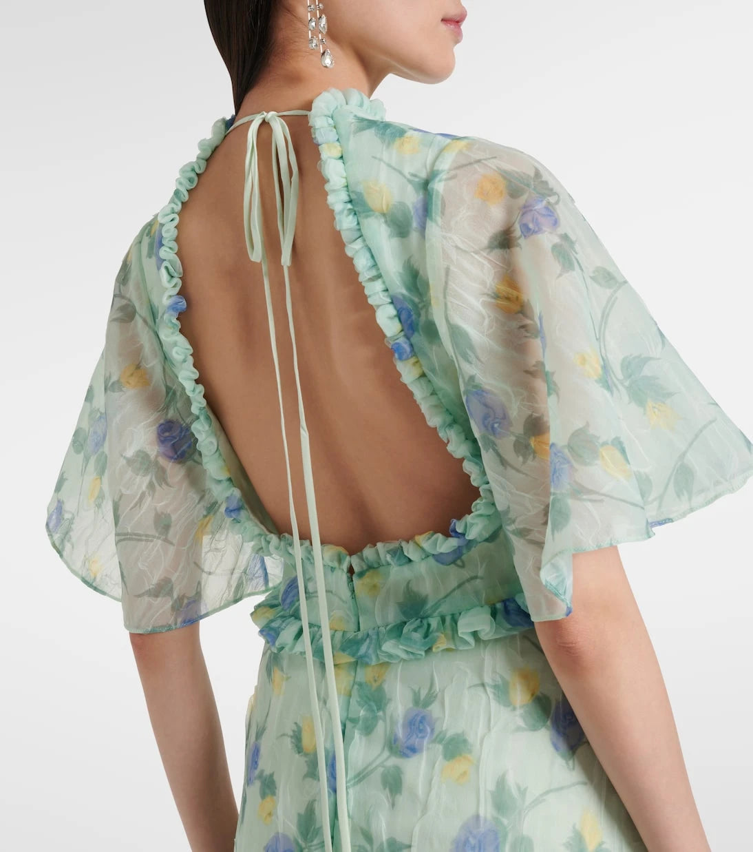 Markarian - Heather floral organza gown