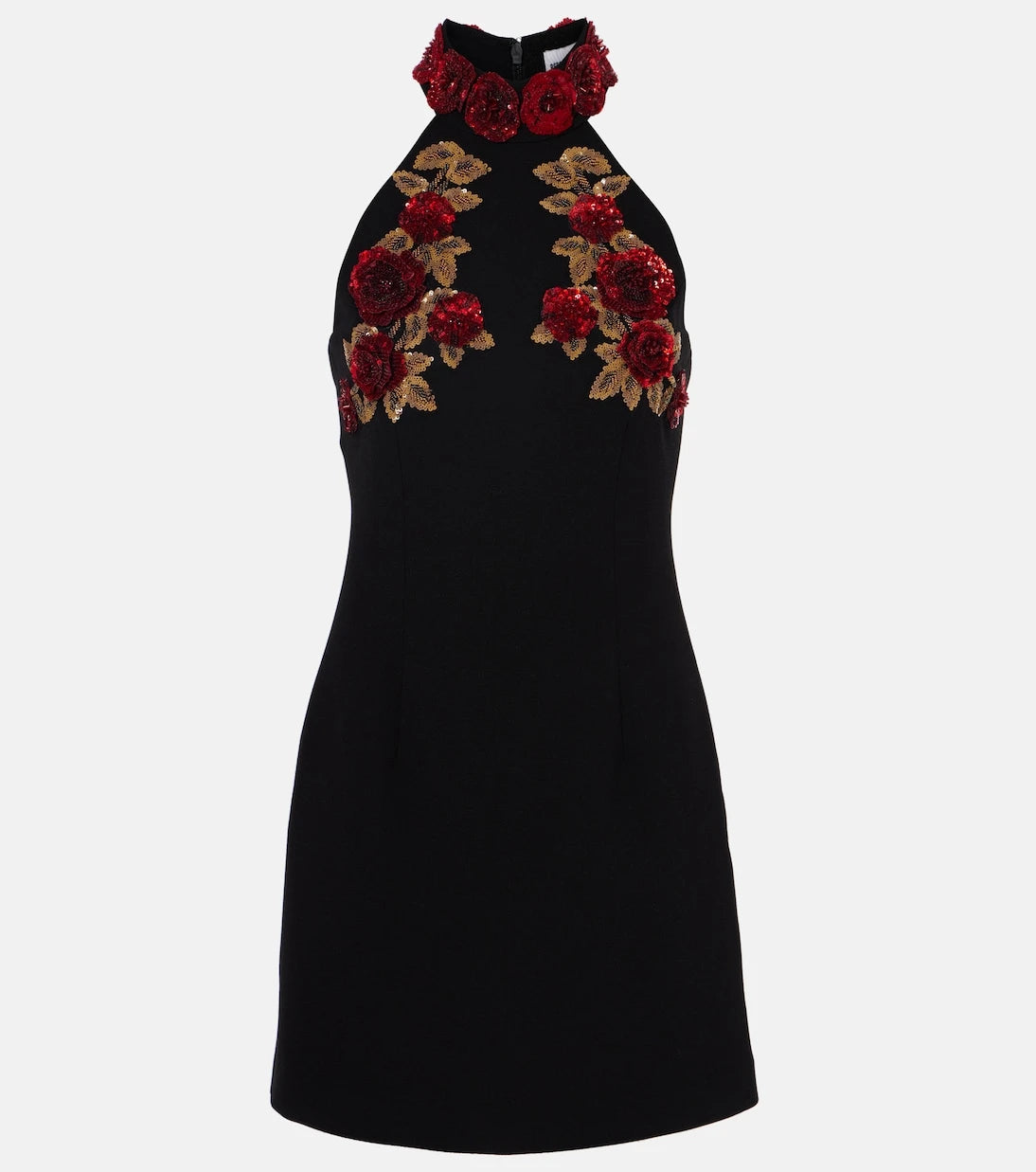 Rebecca Vallance - Rosetta floral-appliqué minidress