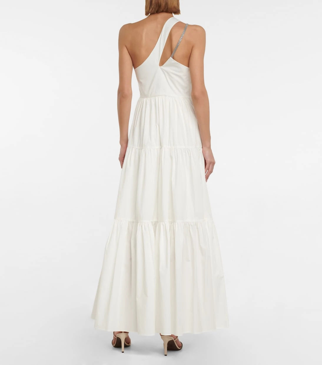 Brunello Cucinelli - Embellished one-shoulder maxi dress