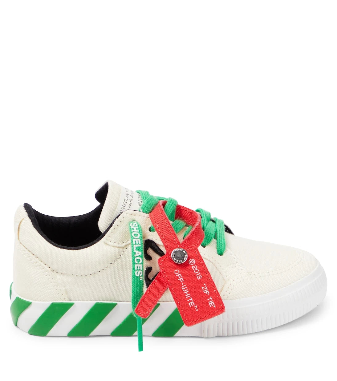 Off-White Kids - Low Vulcanized deri spor ayakkabı