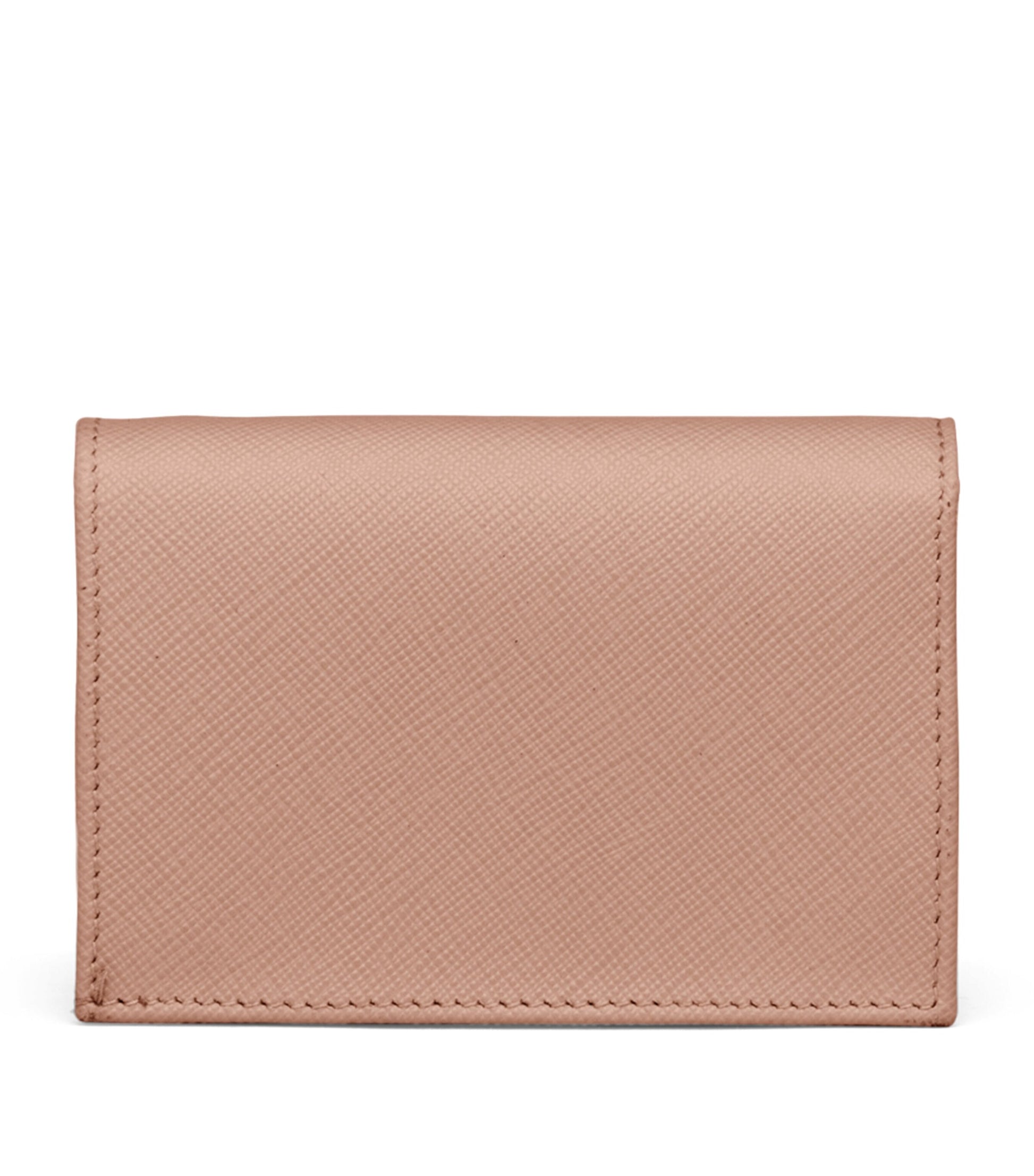 Prada Nude Small Saffiano Leather Bifold Wallet
