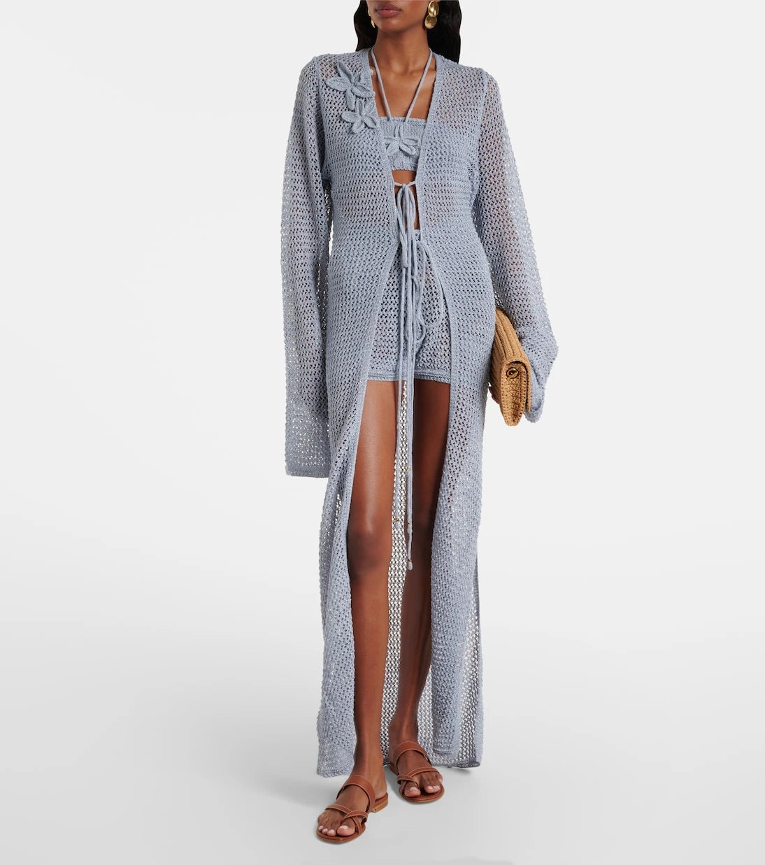 Bananhot - Zorya open-knit lamé beach cover-up