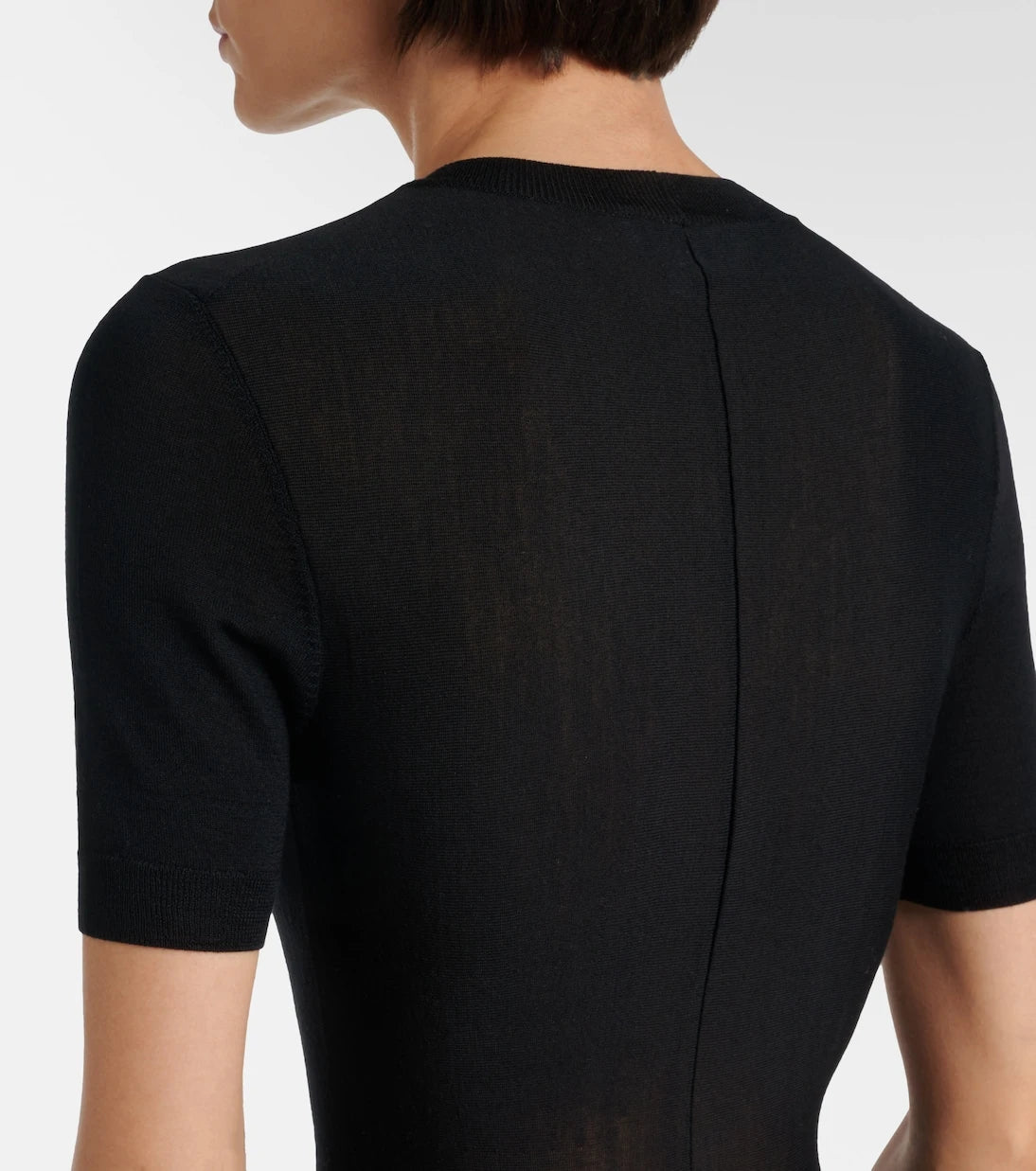 Alaïa - فستان صوف قصير بقصة سكيتر