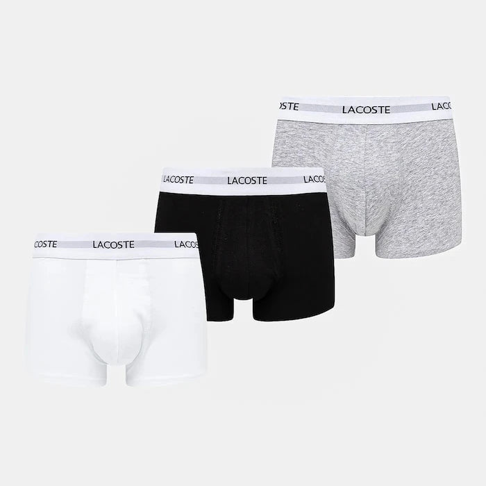 Lacoste erkek pamuklu elastan dar kesim boxer 3'lü