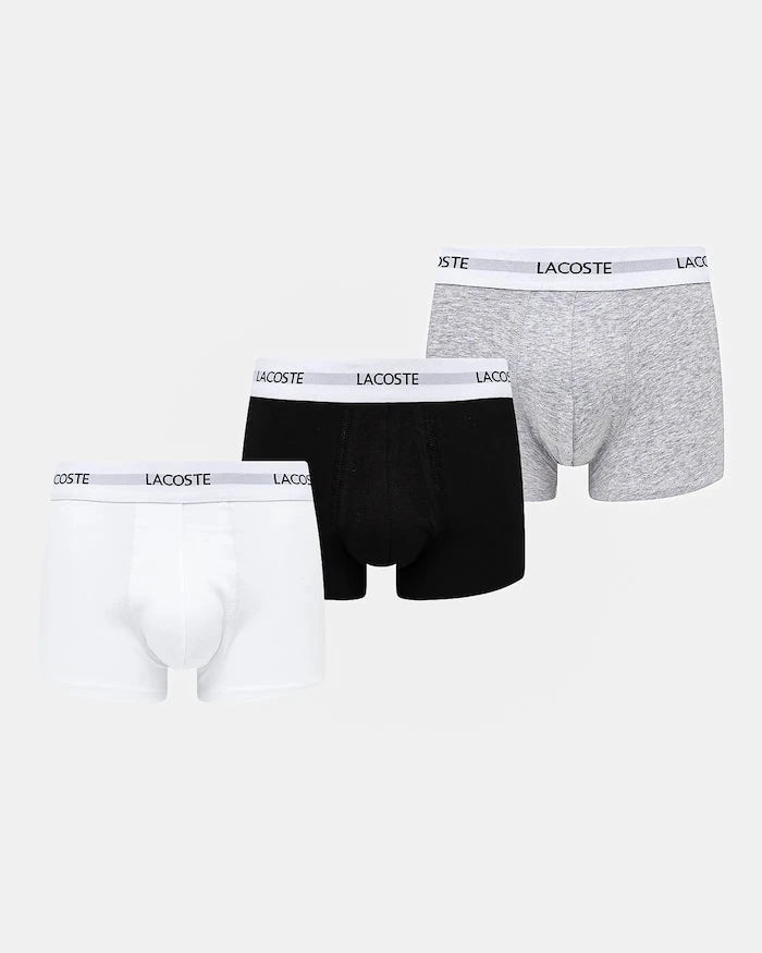 Lacoste erkek pamuklu elastan dar kesim boxer 3'lü