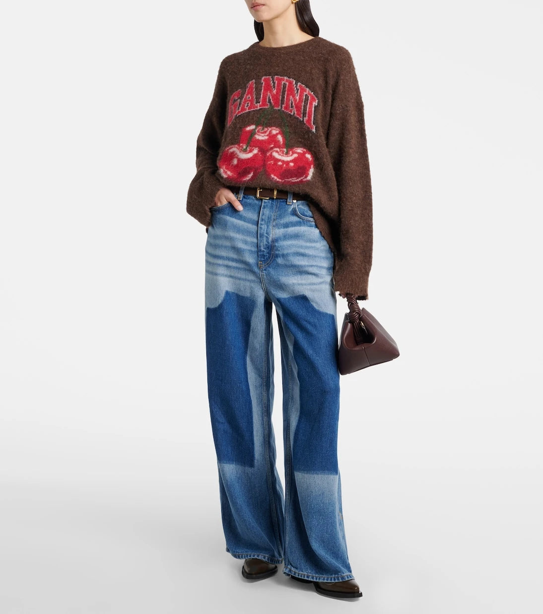 Ganni - Embroidered cowboy boots