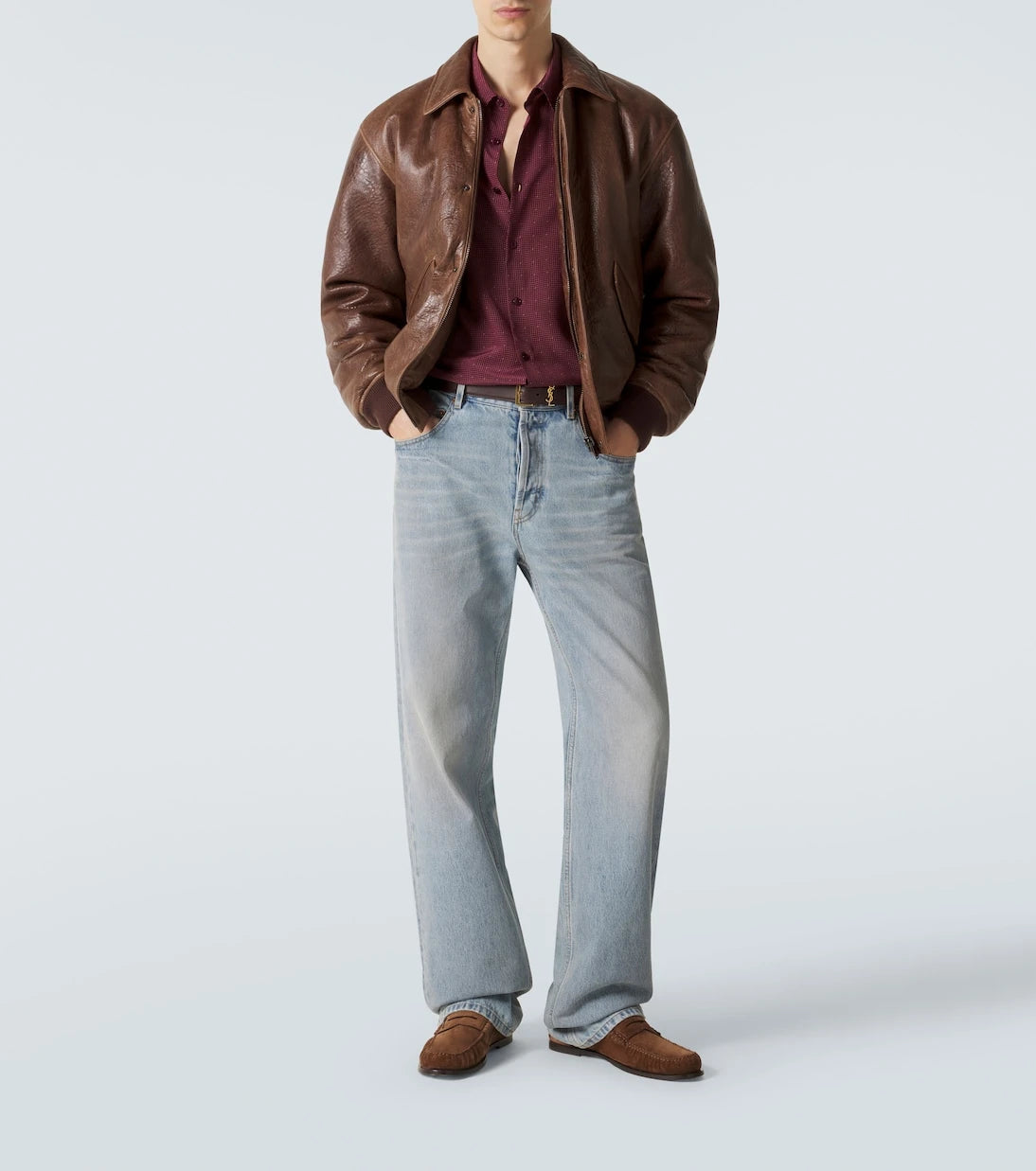 Saint Laurent - Cassandre silk crêpe de chine shirt