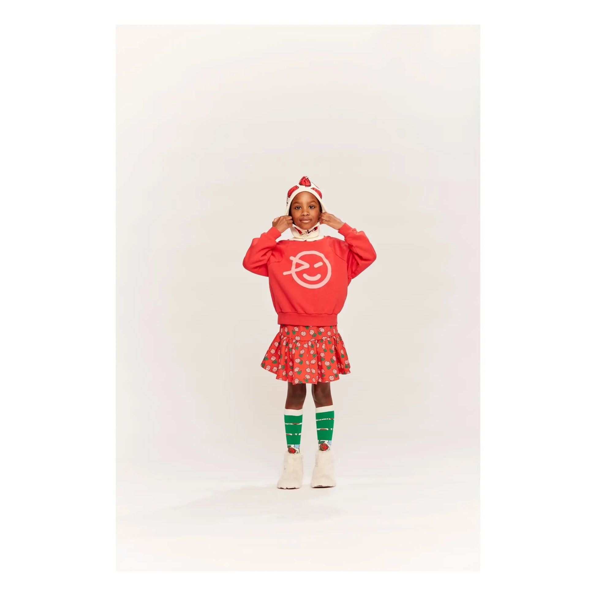 Wynken - Cloud Denim skirt | Red