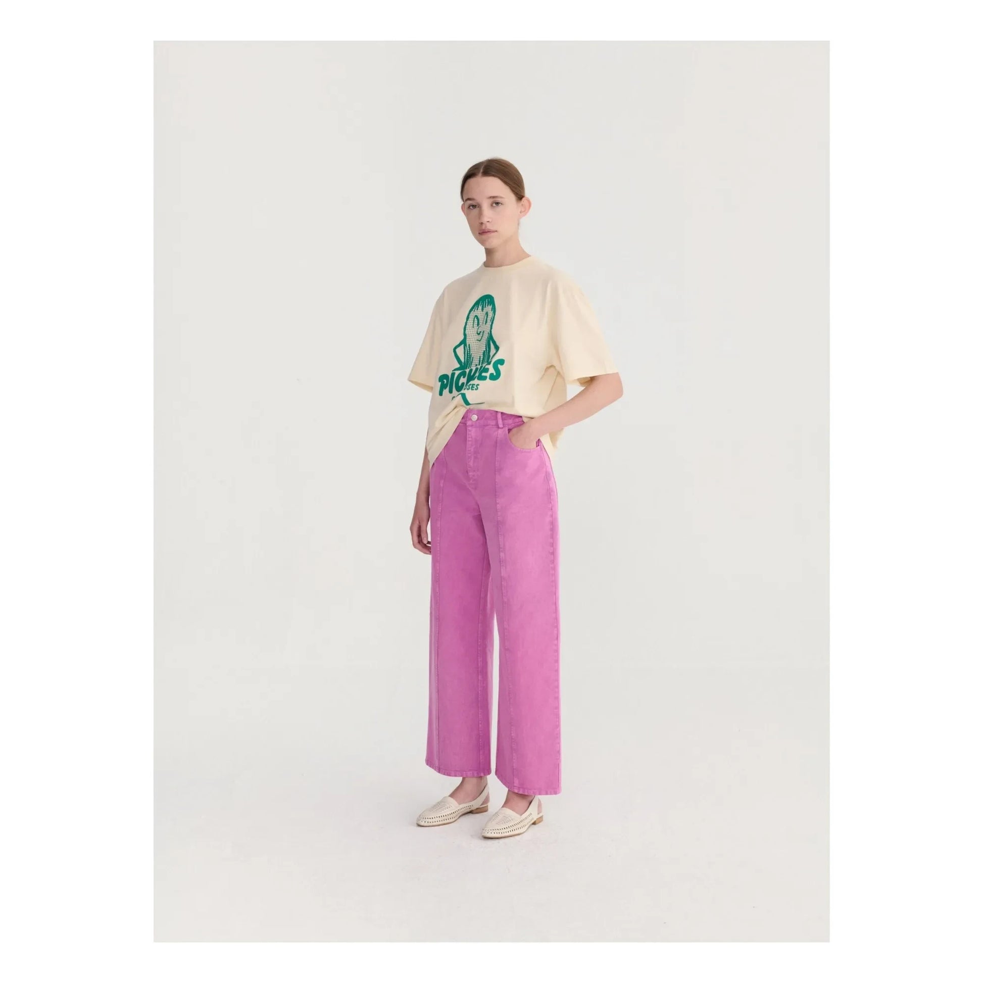 Bobo Choses - Boot Cut Organic Cotton Pants | Purple