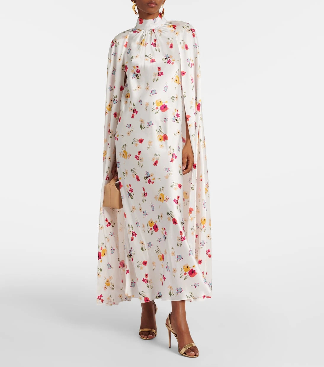 Rodarte - Floral caped silk maxi dress