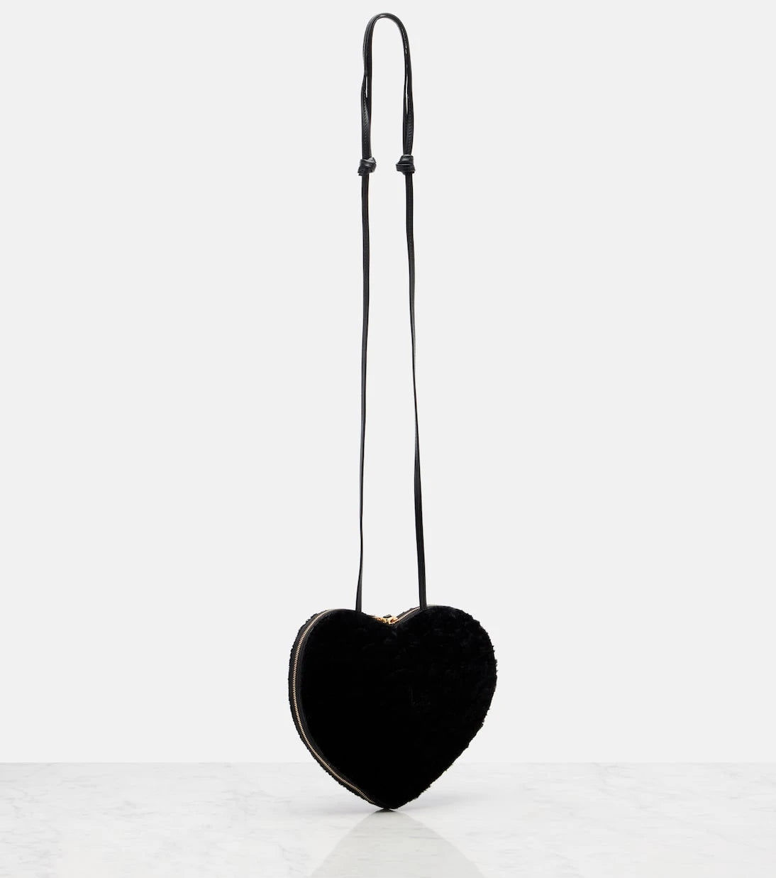 Alaïa - Le Coeur Small shearling crossbody bag