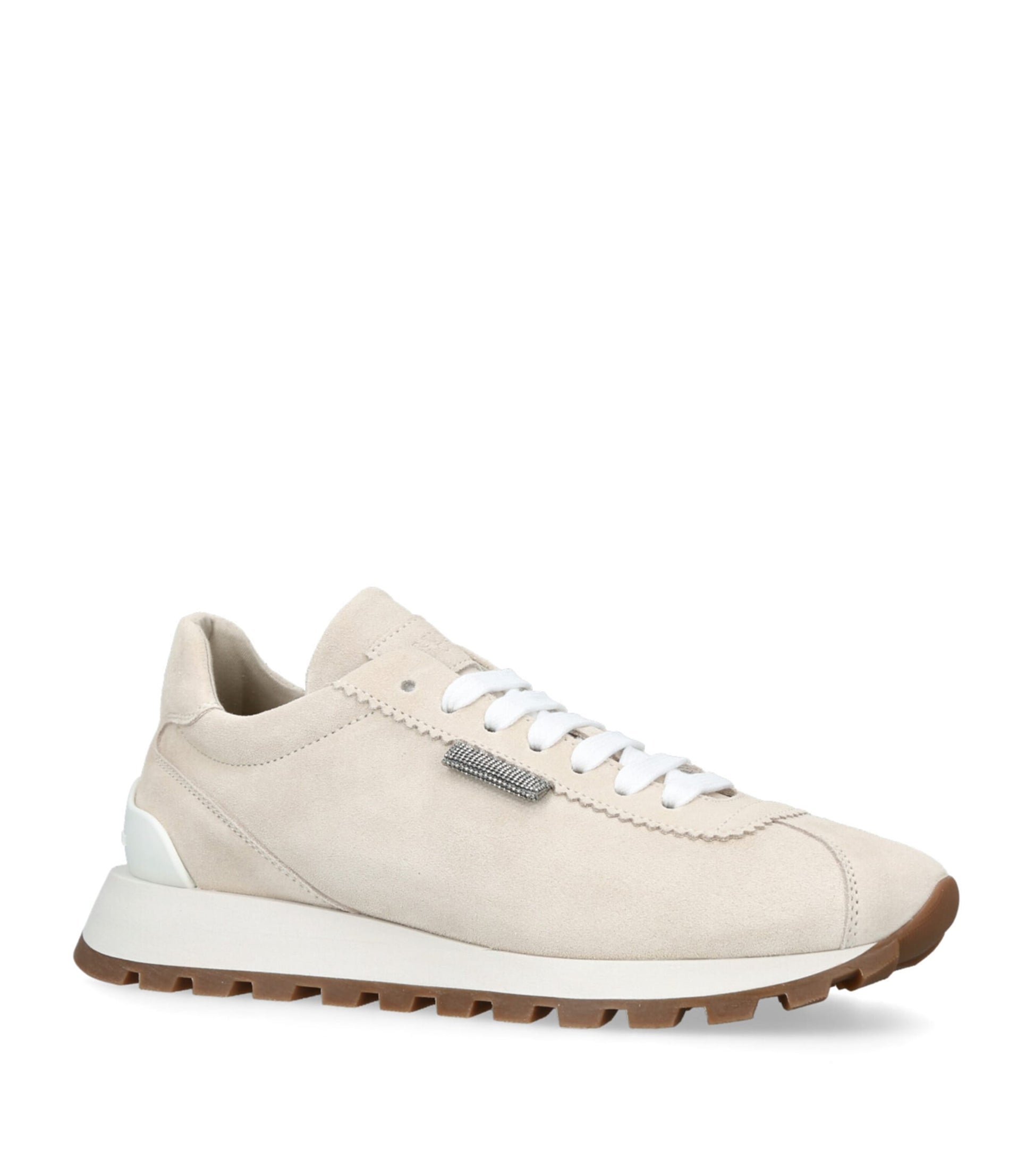 Brunello Cucinelli Beige Suede Runner Sneakers