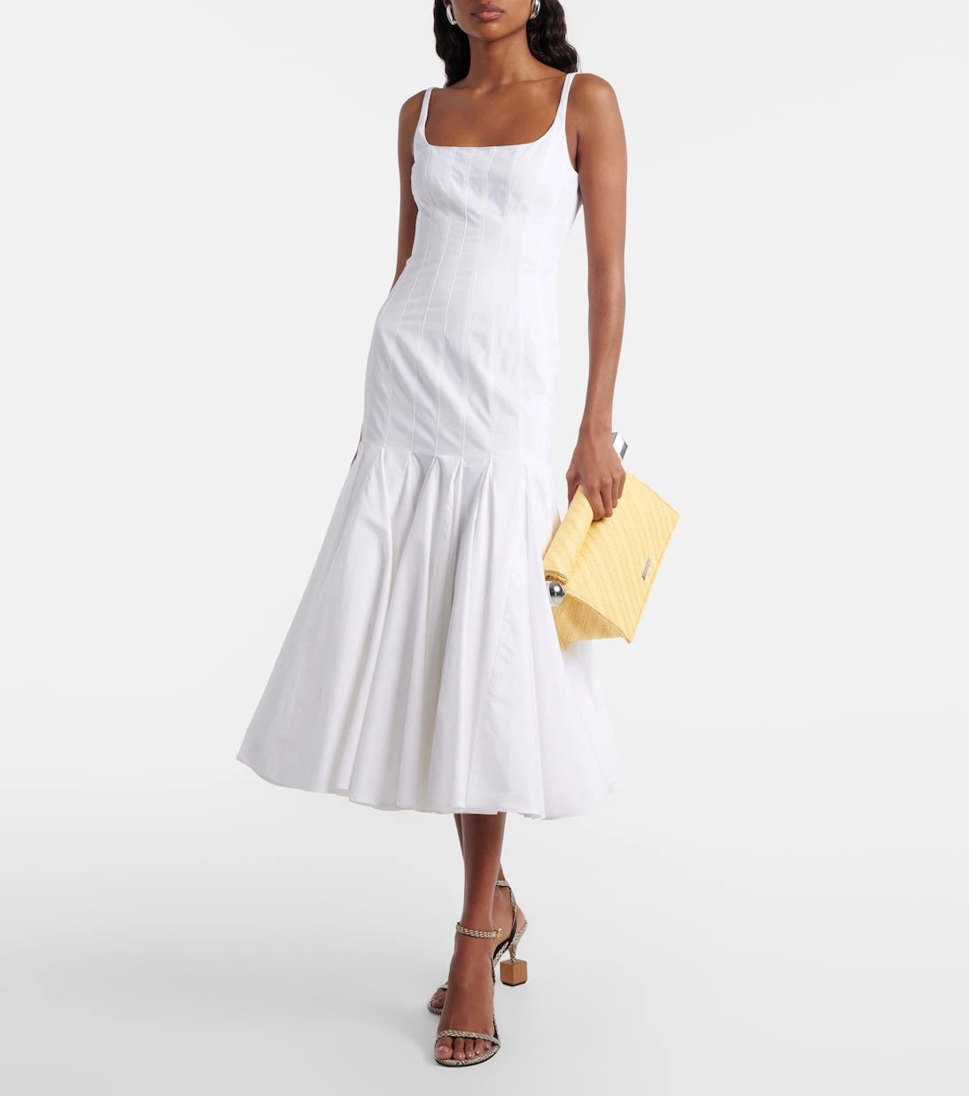 Jacquemus - Rond Carré raffia-effect clutch