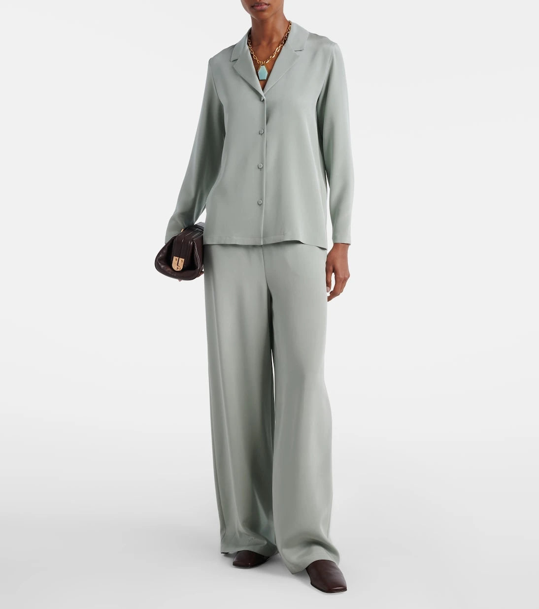 Max Mara - Aedo silk-blend satin shirt