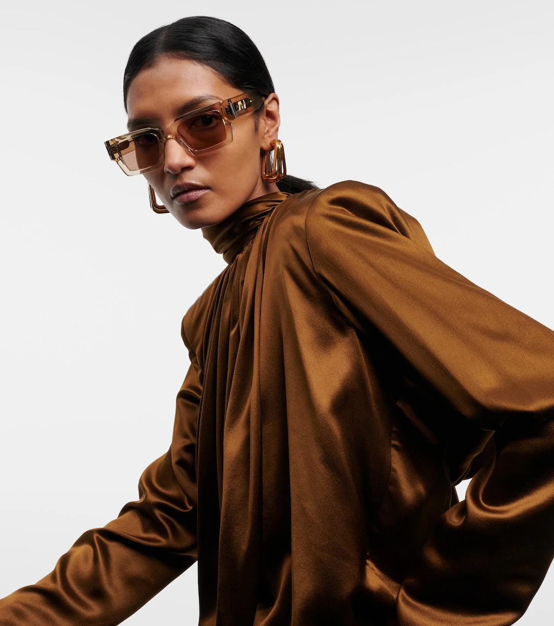 Saint Laurent - نظارة شمسية SL 572 مستطيلة