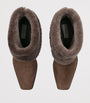 Toteme Brown Shearling Fold-Down Ankle Boots