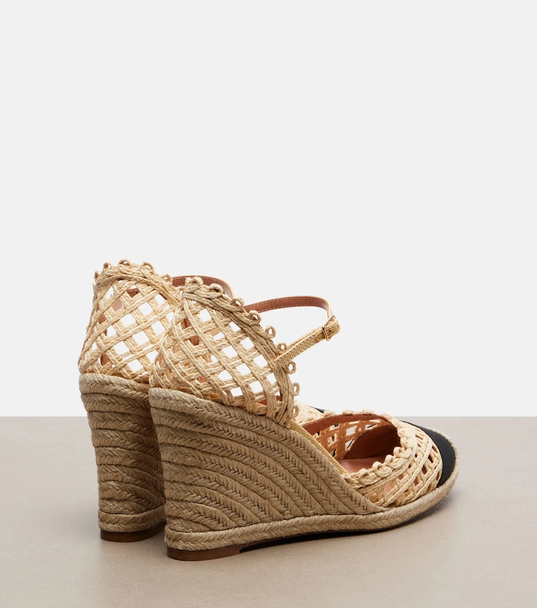 Aquazzura - Sunburst raffia espadrille wedges