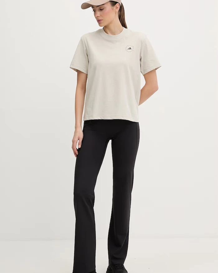 adidas by Stella McCartney kadın pamuklu antrenman tişörtü