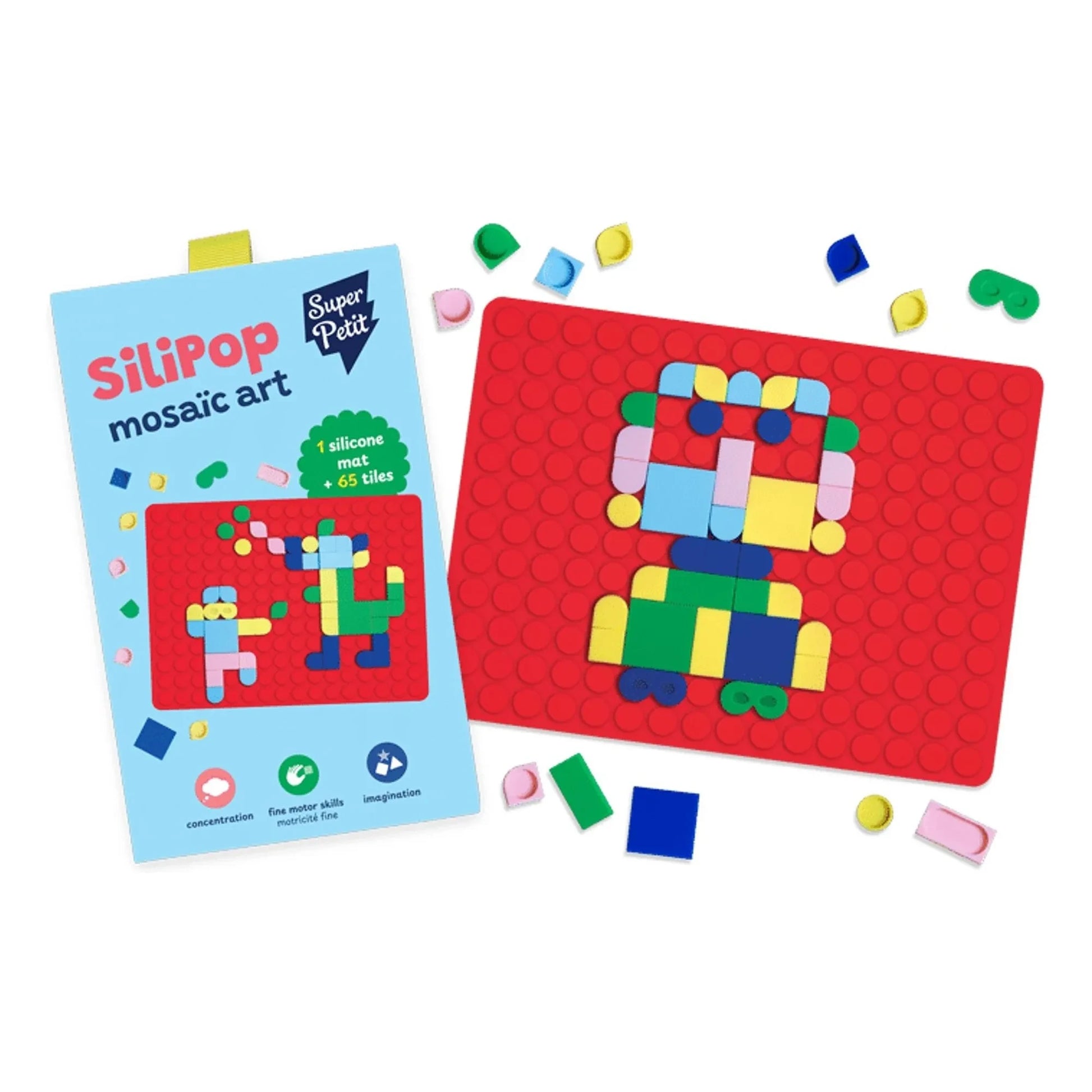 Superpetit - Silipop clip-on mosaic set | Red
