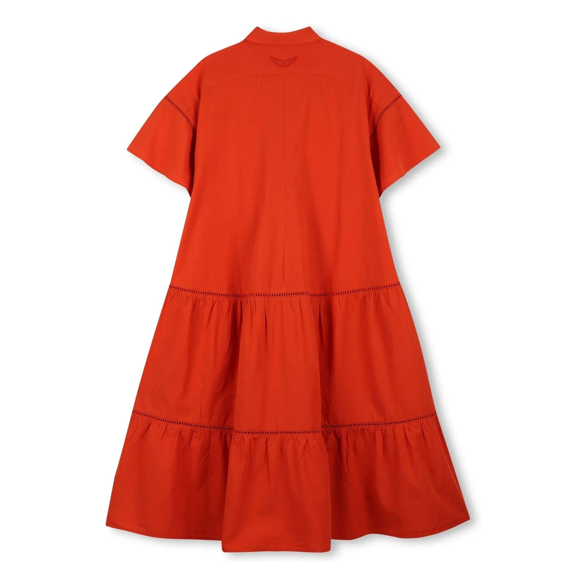Zadig & Voltaire - Buttoned Ruffle Dress | Blood orange