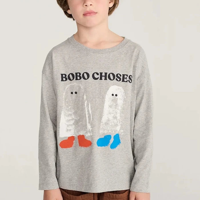 Bobo Choses çocuklar için pamuklu uzun kollu bluz Booty Ghosts