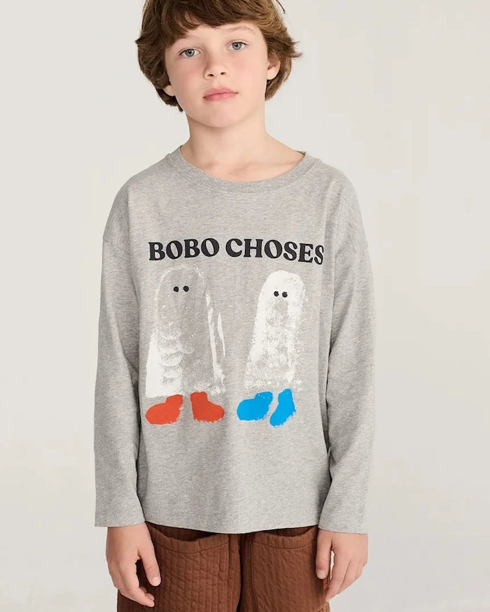 Bobo Choses çocuklar için pamuklu uzun kollu bluz Booty Ghosts