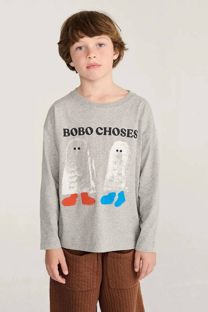 Bobo Choses çocuklar için pamuklu uzun kollu bluz Booty Ghosts