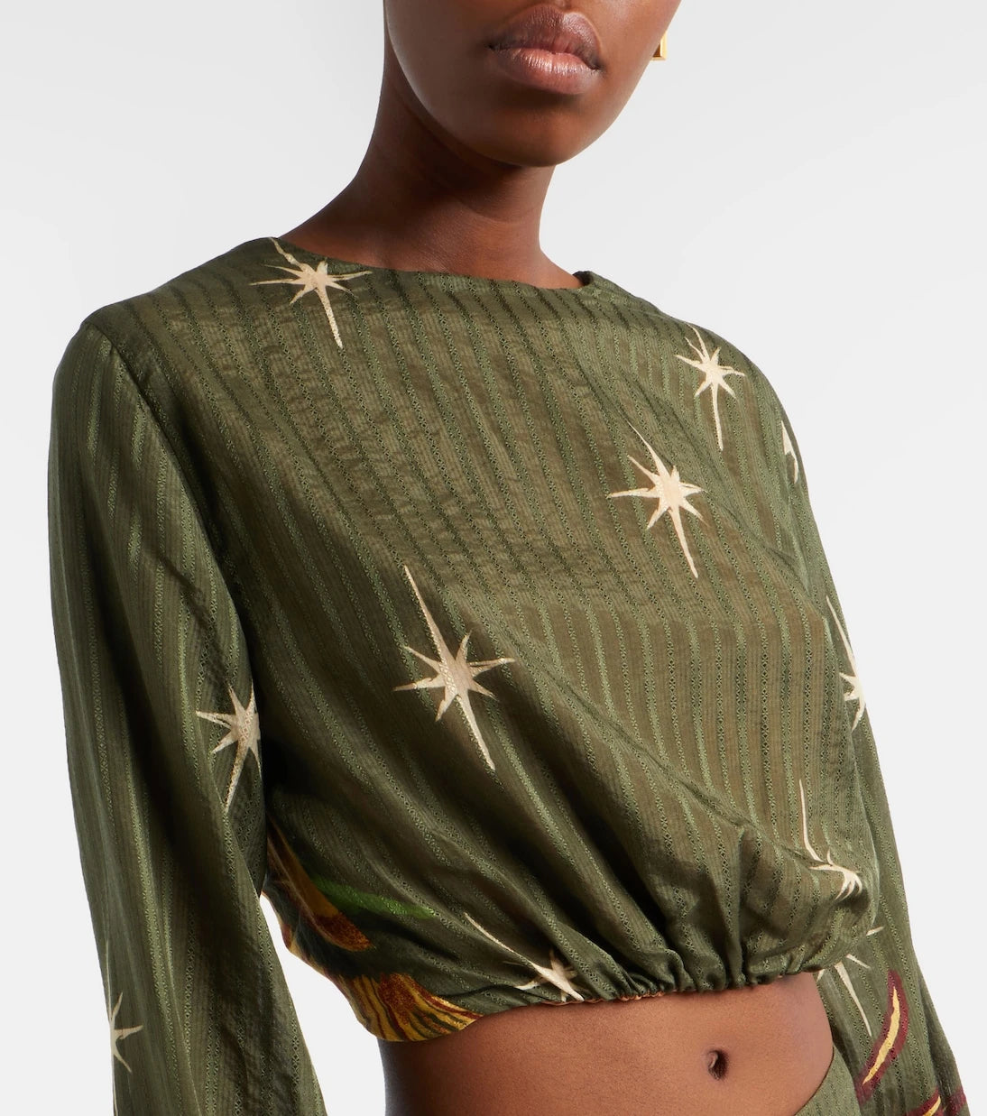 Johanna Ortiz - Printed silk and cotton jacquard blouse
