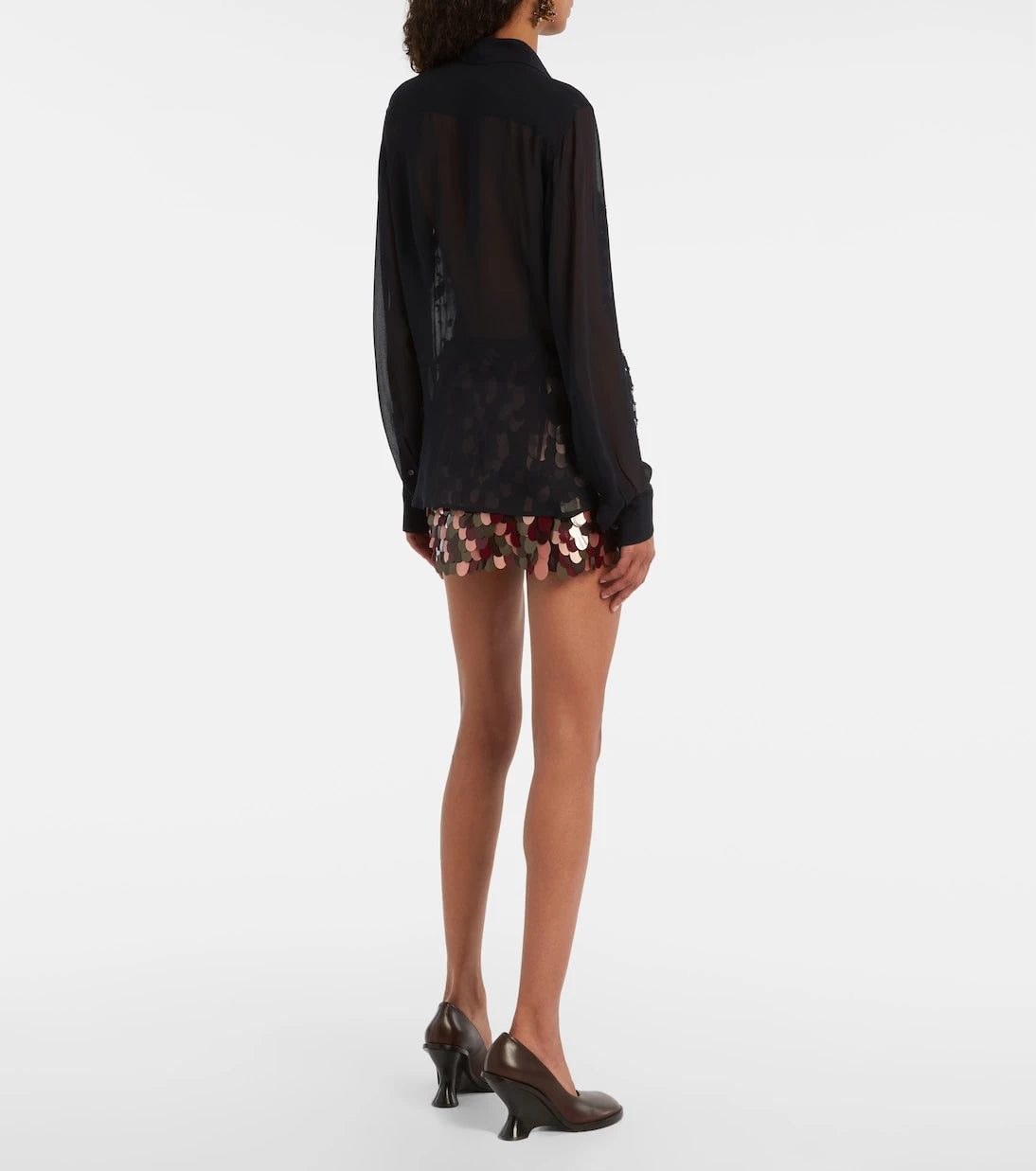 Dries Van Noten - قميص شفاف مزين بالكريستال