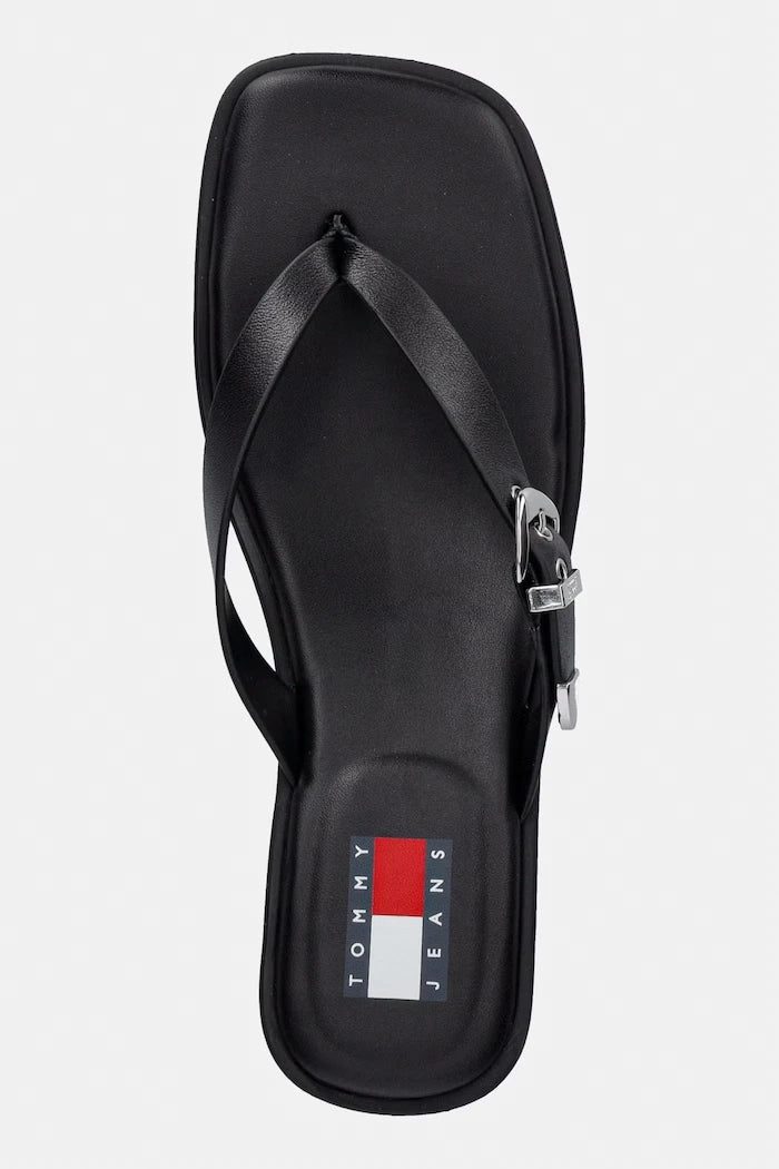Tommy Jeans Kadın Deri Terlik TJW KITTEN HEEL LEATHER SANDALS