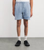 Cotton Bleach Bandana Sweatshorts ASHLEY BLUE