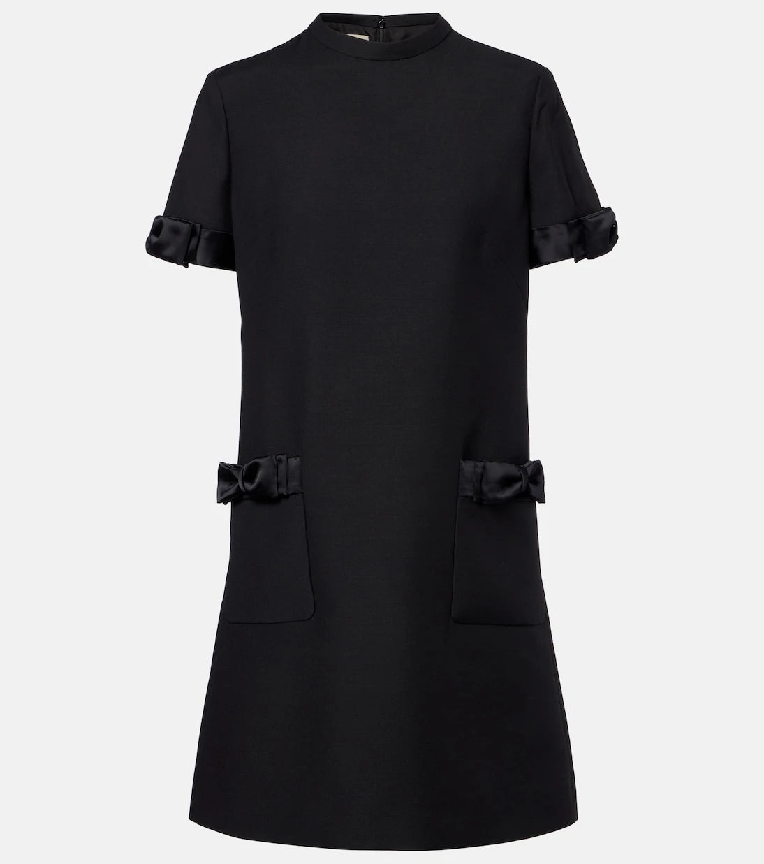 Valentino - Crepe Couture bow-detail minidress