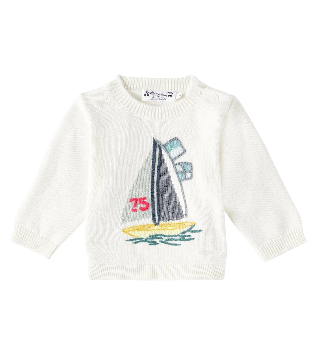 Bonpoint - Baby Almire cotton and cashmere sweater