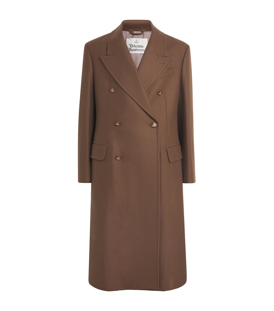 Vivienne Westwood Beige Wool-Cashmere Melton Overcoat
