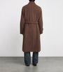 Auralee Brown Wool Mosser Soutien Collar Overcoat