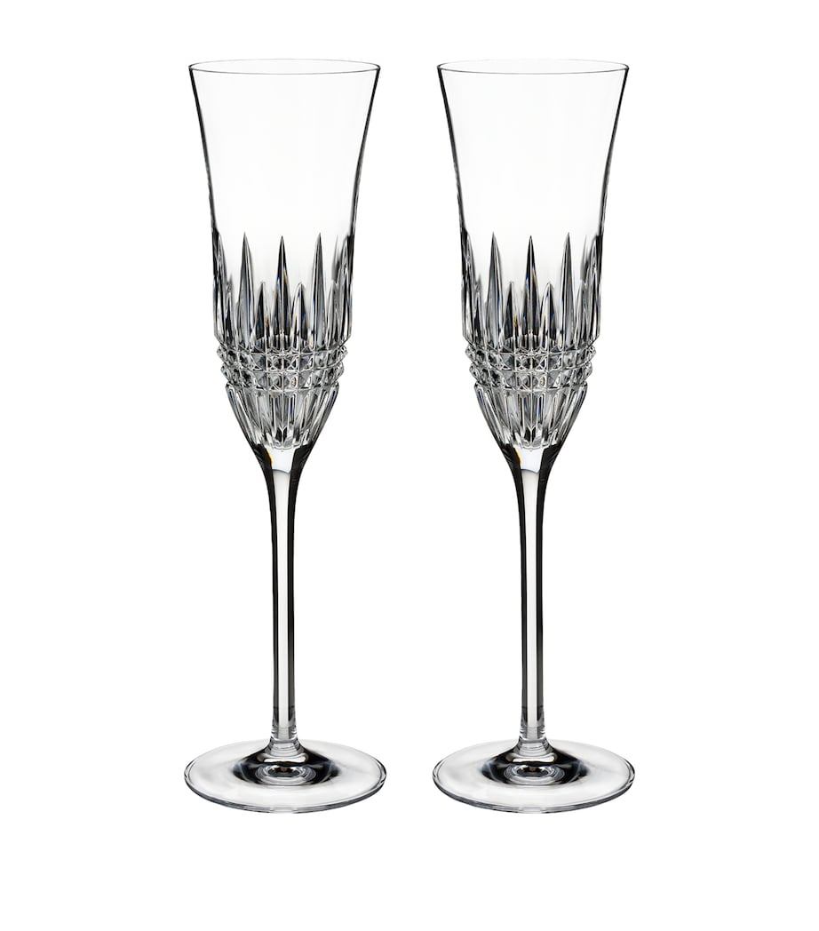 Set of 2 Lismore Diamond Essence Flutes (220ml)