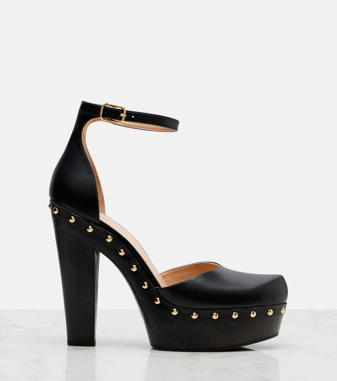Chloé - Lola studded leather platform pumps
