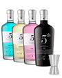 5th Gin Set with Jigger & Botanicals, 4 x 70 cl
