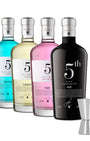 5th Gin Set with Jigger & Botanicals, 4 x 70 cl