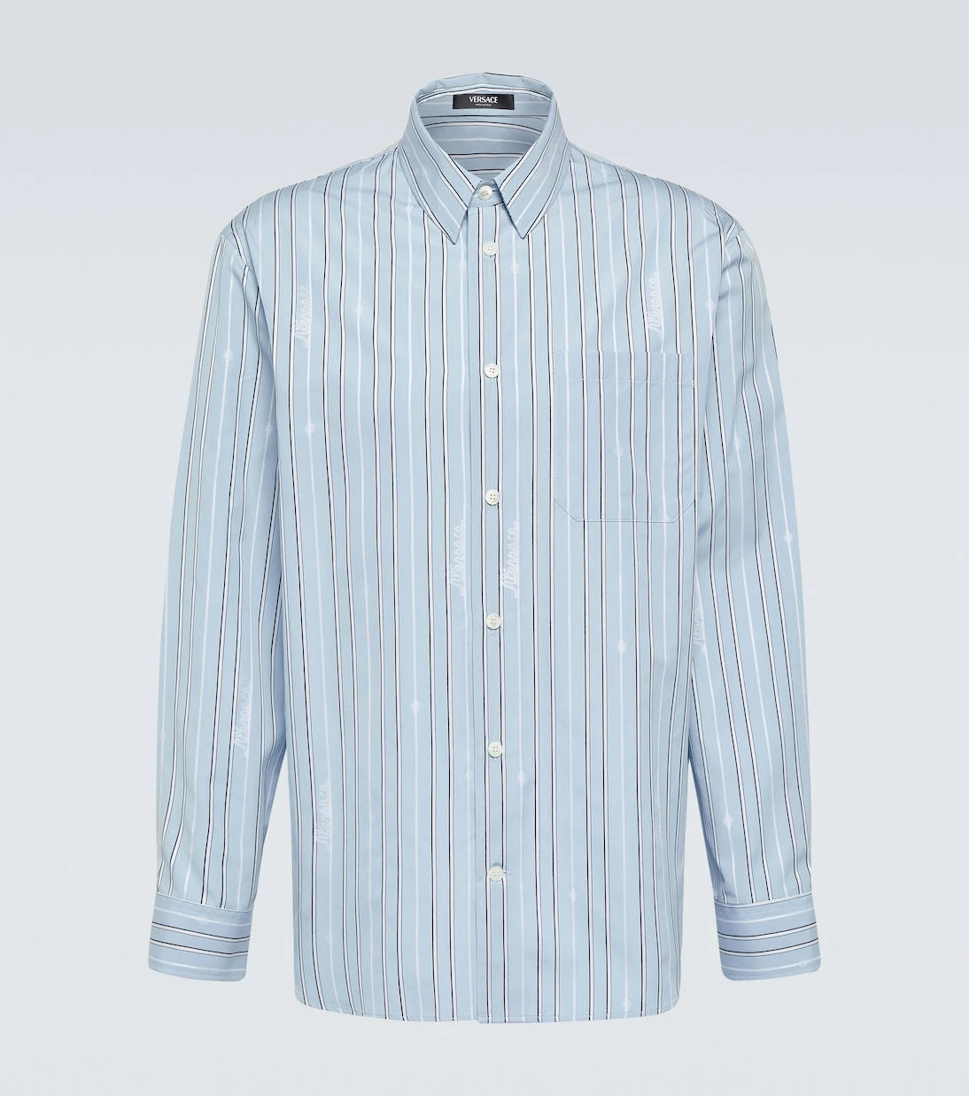 Versace - Striped cotton poplin shirt