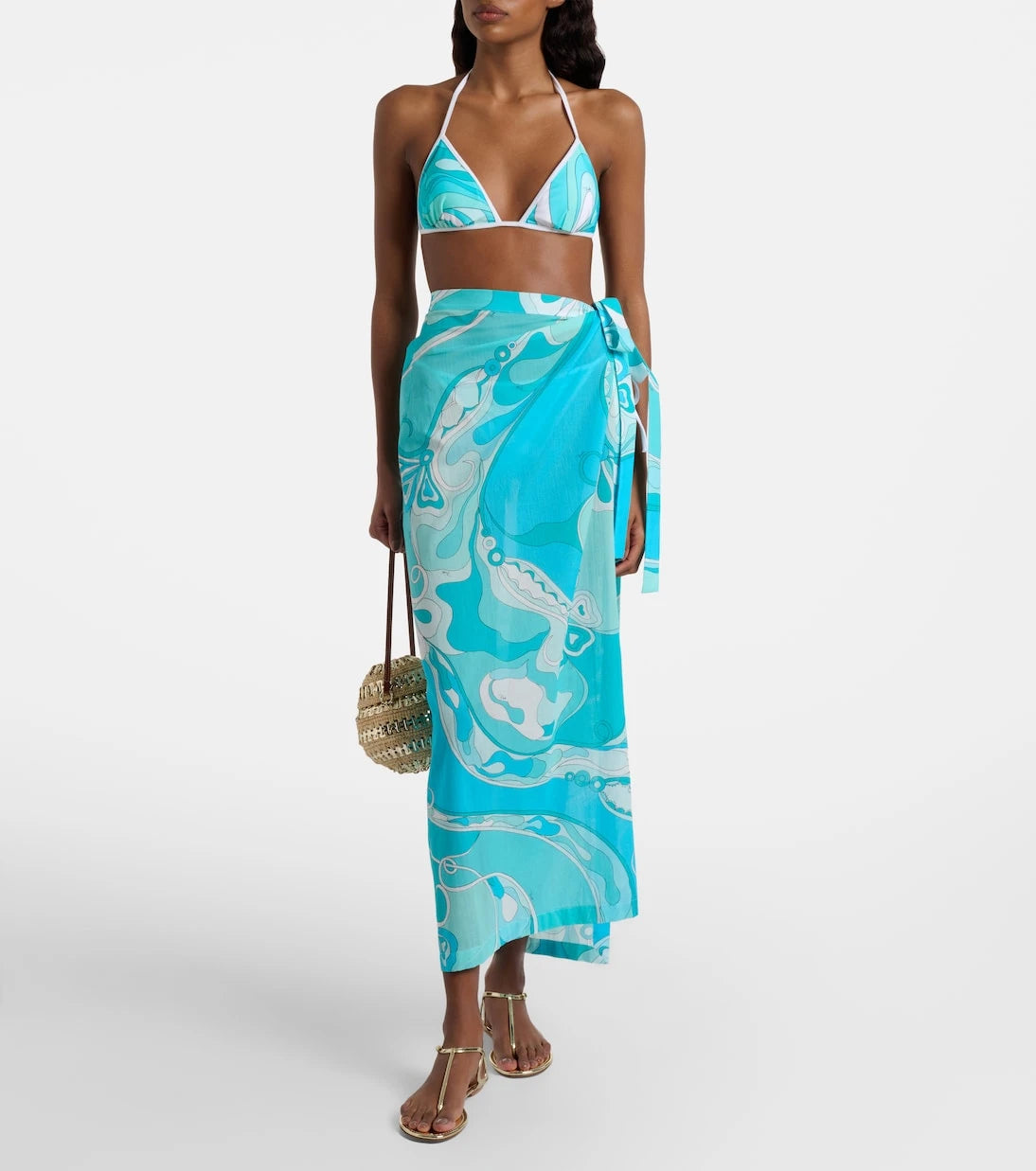 Pucci - Orchidee cotton beach cover-up