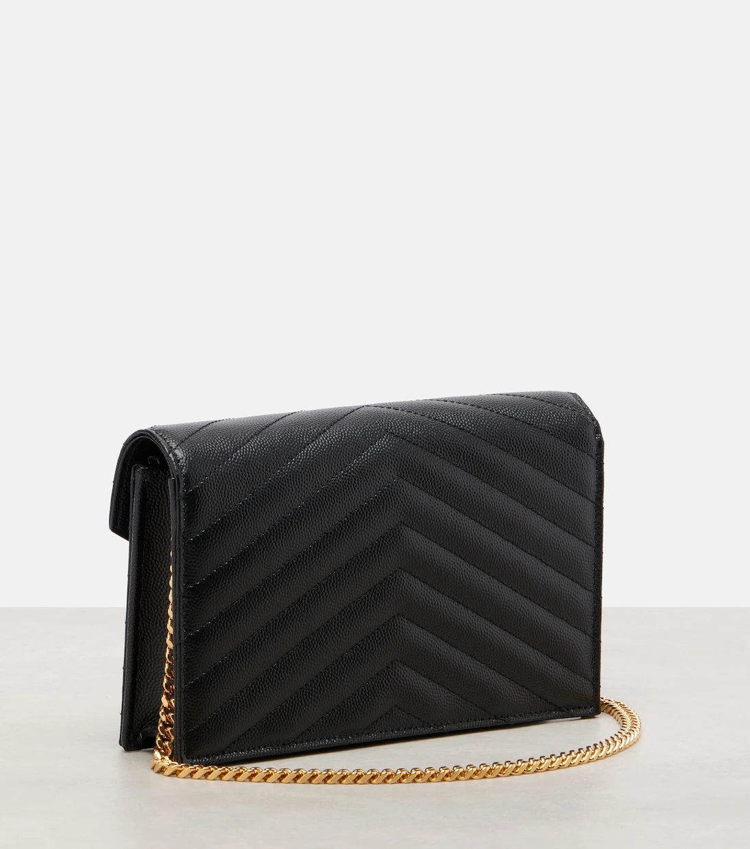 Saint Laurent - Cassandre Envelope Small leather wallet on chain