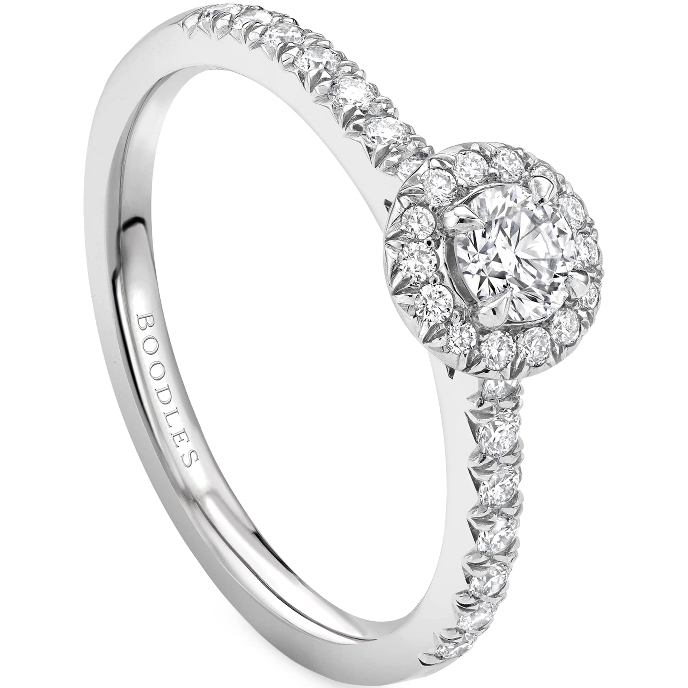 Platinum and Diamond Vintage Engagement Ring