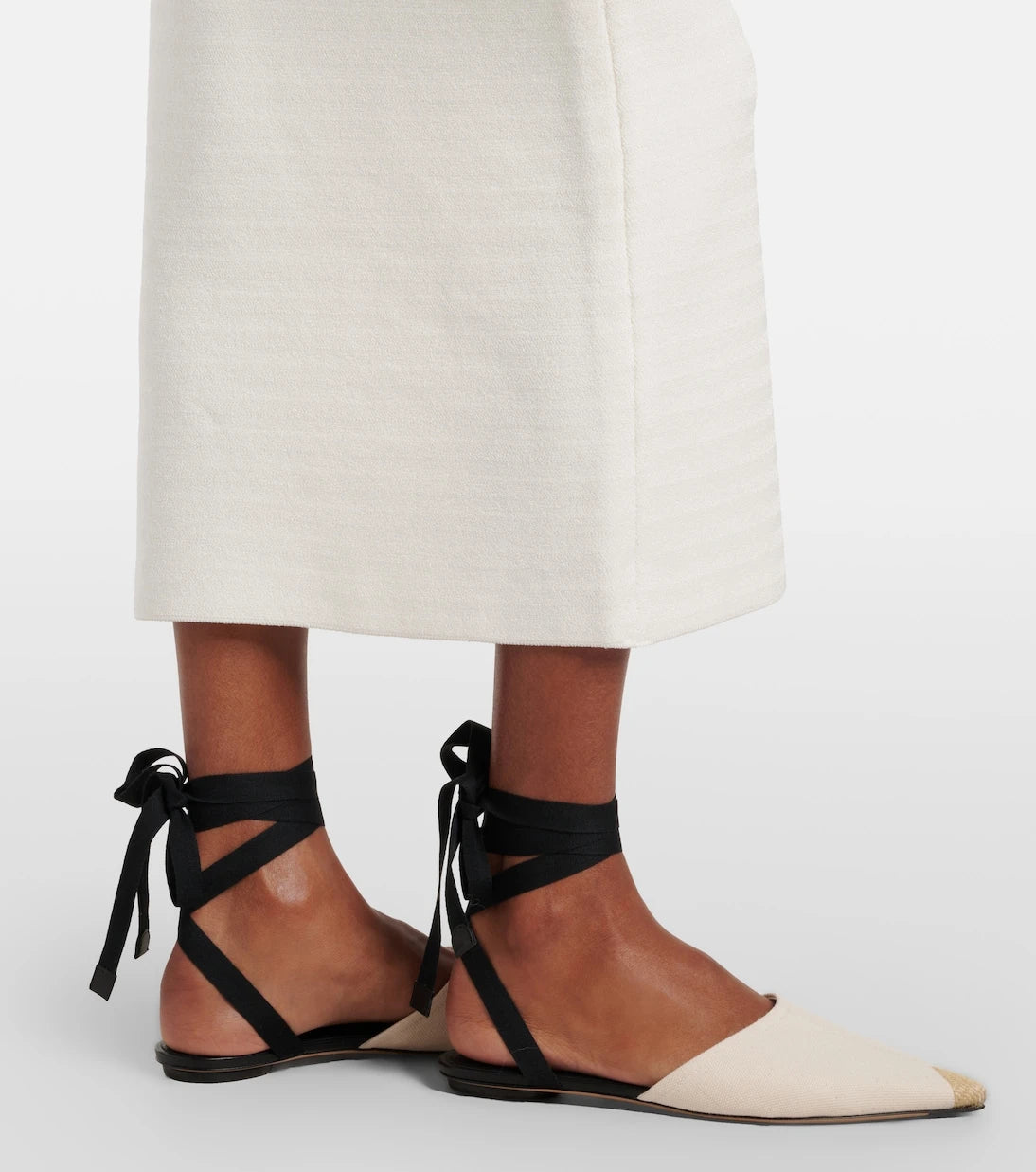Jacquemus - Embroidered canvas flats