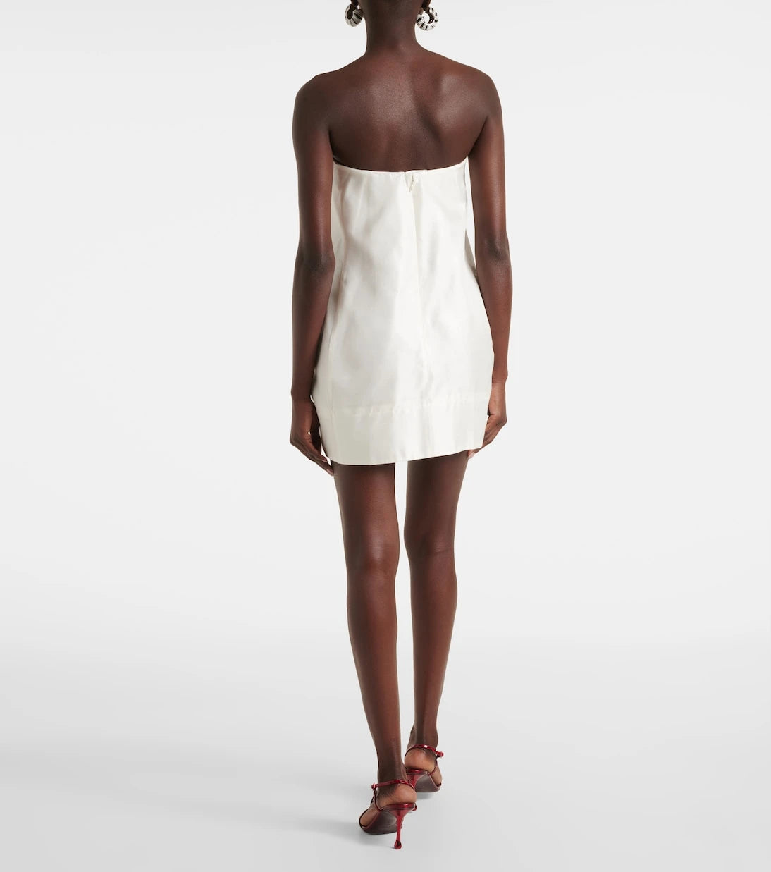 Staud - Lidia silk satin minidress